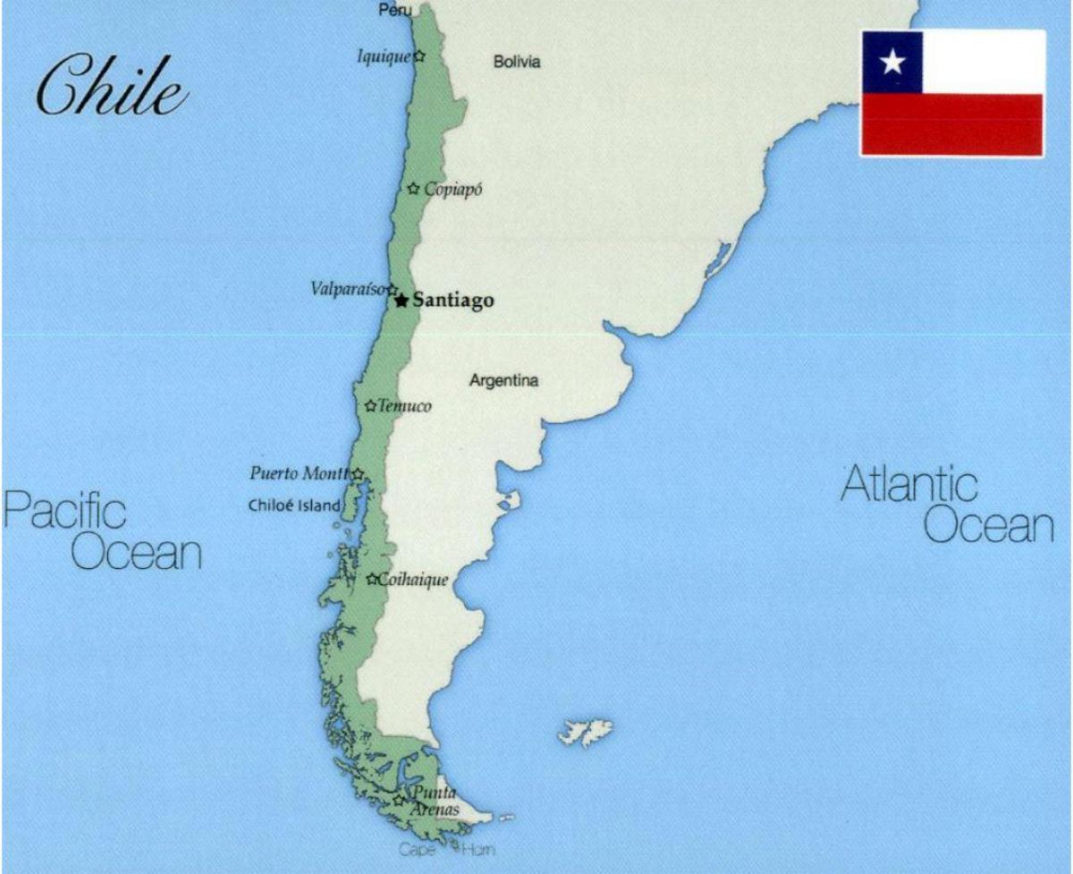 χάρτης της πόλης της Χιλής