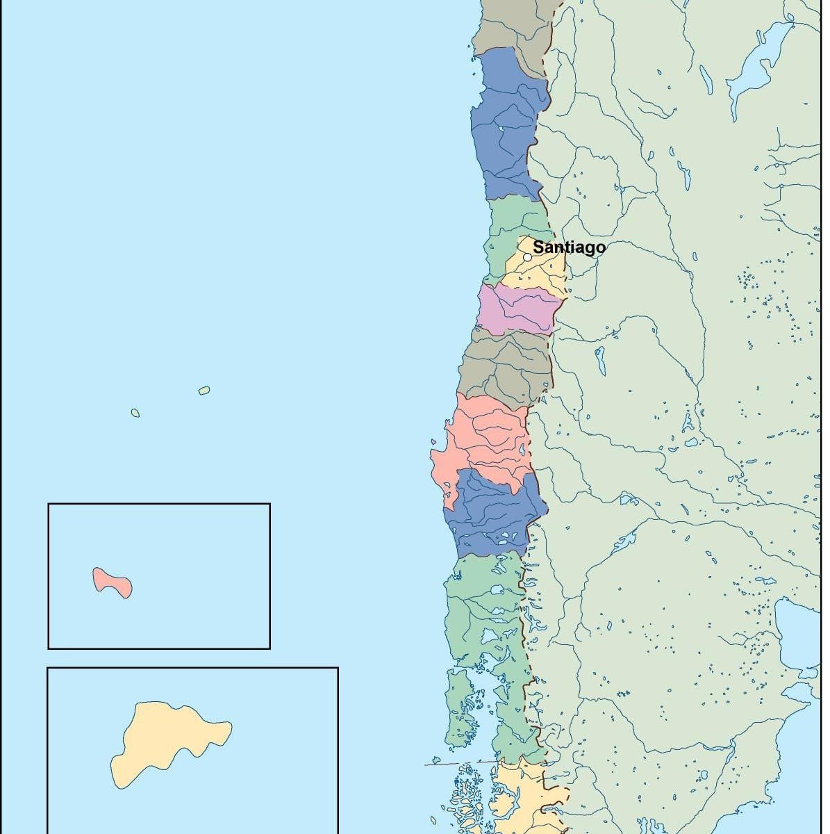 Χάρτης της Χιλής διάνυσμα