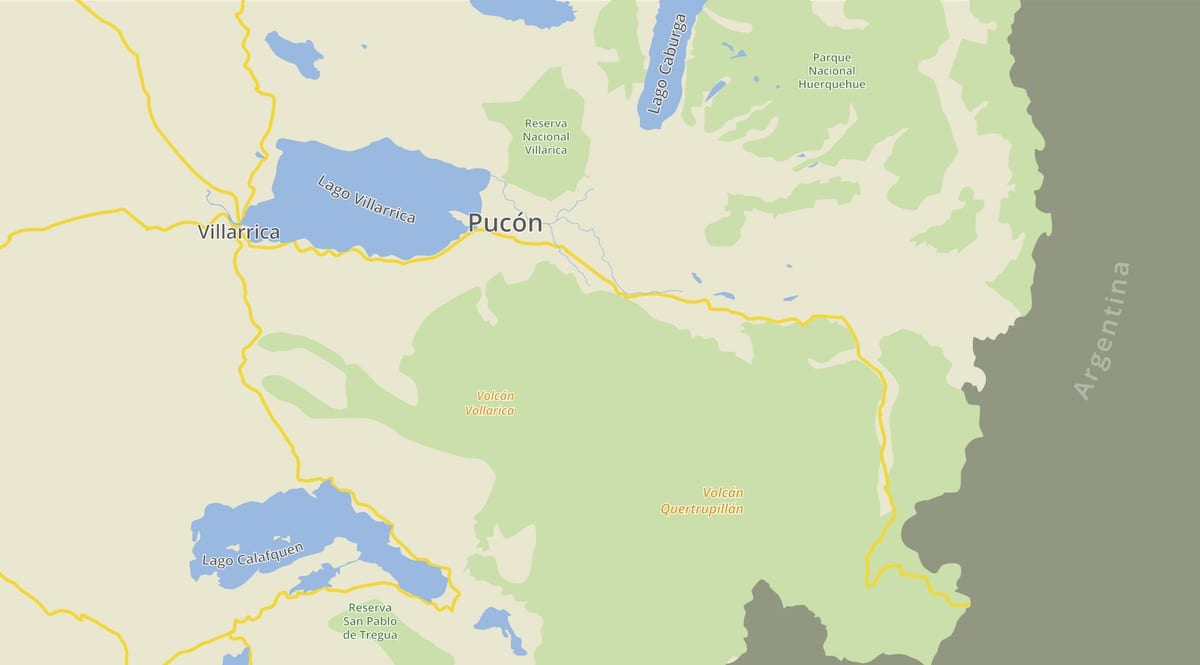Χάρτης της pucon Χιλή